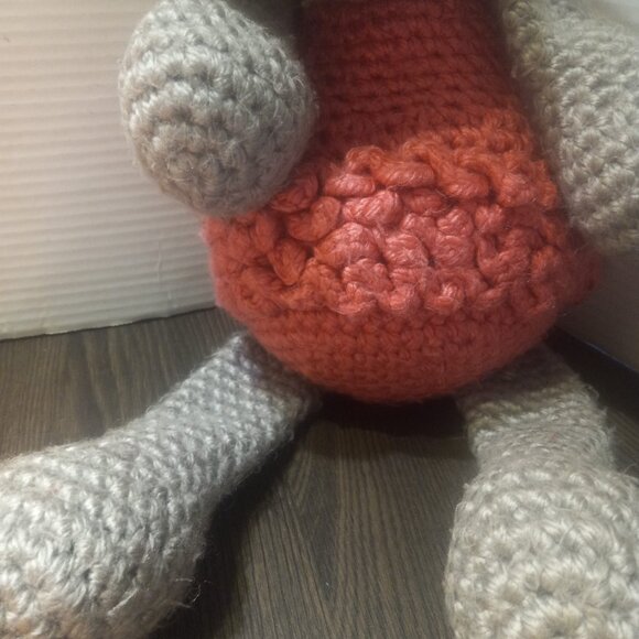 Crochet Hippo Ballerina Doll Plush Stuffed Animal - Picture 3 of 8